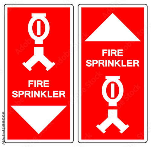 Fire Sprinkler Symbol Sign, Vector Illustration, Isolate On White Background Label.EPS10