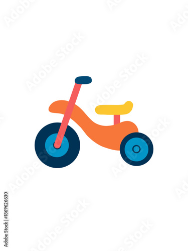 Cute kids hand drawn bicycle