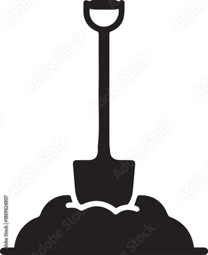 Shovel Tool Illustration | Digging and Gardening Icons for Soil, Construction & Agriculture Collection