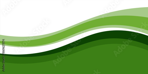 Abstract green banner background. Graphic design banner pattern background template with dynamic curve shapes