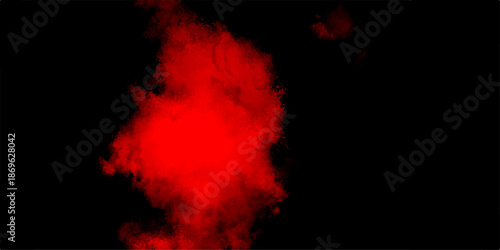 Abstract Cloud Texture with Dark Red and Black Fog Layers. smoke fog misty texture overlay on dark black. Rough red and dark watercolor brush drawn Smoke Overlays on black Background.