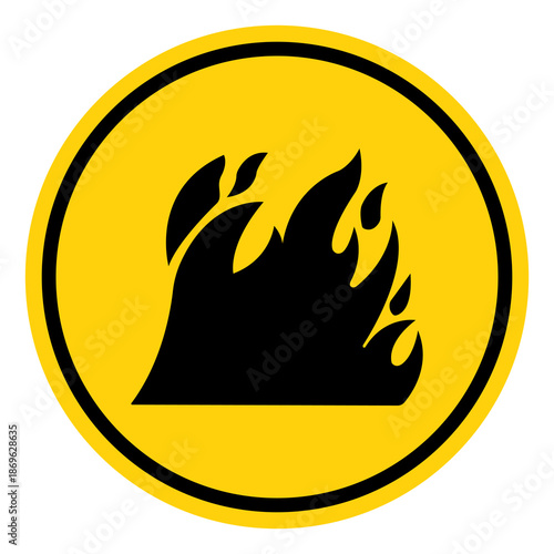 Danger Flammable Material Symbol Sign, Vector Illustration, Isolate On White Background Label. EPS10