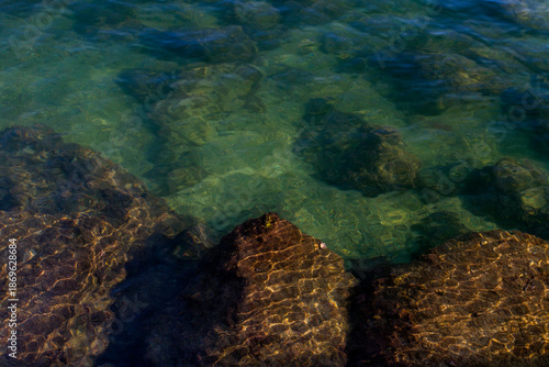 Crystal-clear water with visible seabed.
A wonderful place for diving and relaxation. The concept is eco-friendly.