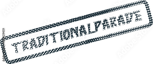 Traditional Parade Event Rubber Stamp Mark for Community Festivities and Public Processions