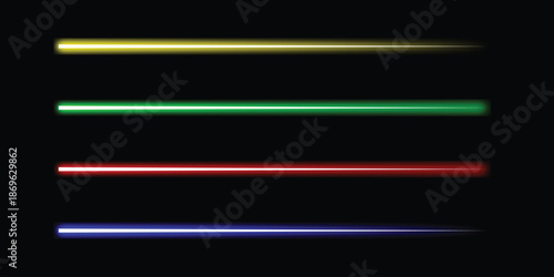 Dynamic Glowing Line Effect with Neon Light Trails and Abstract Speed Motion for Technology Design