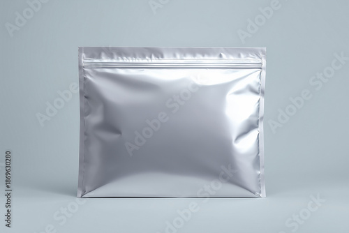 Silver Mylar Packaging Envelope Bag Front View