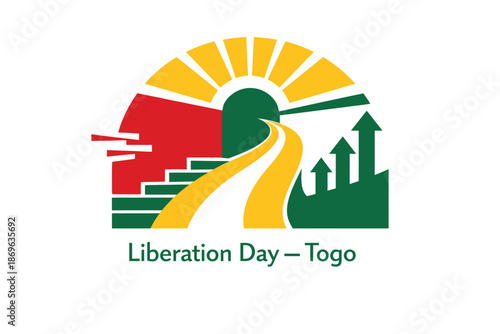 Minimal Unity & Progress Symbol for Liberation Day – Togo