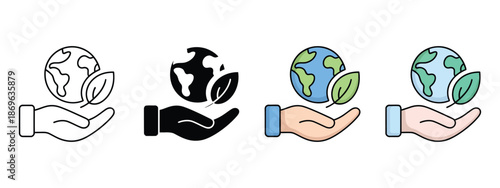 Eco friendly icon set, multiple style collection featuring vector symbols for sustainability, green energy, recycling, environmental protection, nature conservation, and professional digital and web d