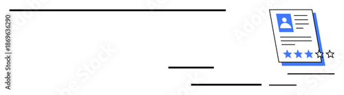 Resume document featuring profile photo, details, and star ratings. Ideal for recruitment, HR management, performance review, talent assessment, career opportunities, job search and evaluation