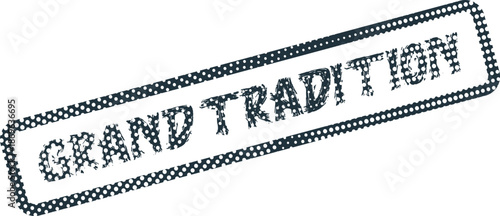 Majestic Grand Tradition rubber stamp style graphic featuring elegant animal silhouettes for heritage