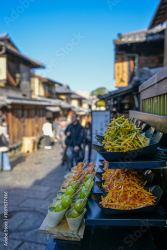 Historic Sannenzaka Street in Kyoto Japan