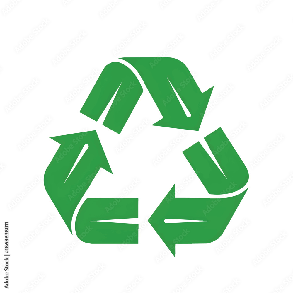 Obraz premium Green Recycle Symbol Representing Environmental Sustainability and Conservation.