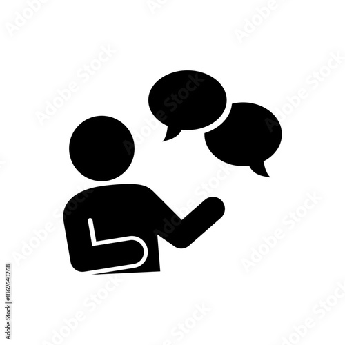 会話をしている人のアイコン