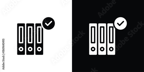 Archive Icon Set Black And White