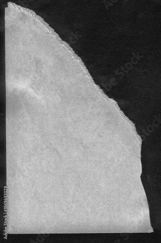 Torn paper edge creating abstract black white contrast