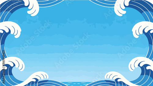 Beach themed poster background
