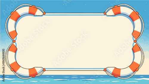 Beach themed poster background