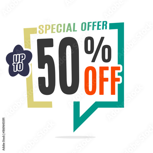 50 percent off label design