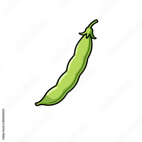 [Vector EPS]Green pea pod illustration for healthy food concept