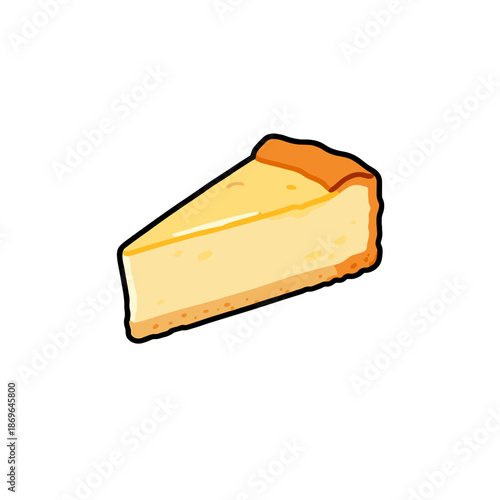 [Vector EPS]A slice of delicious cheesecake with creamy texture
