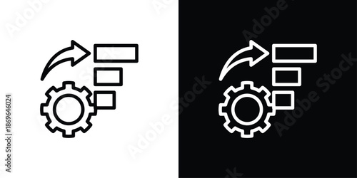 Priorities Icon Set Black And White