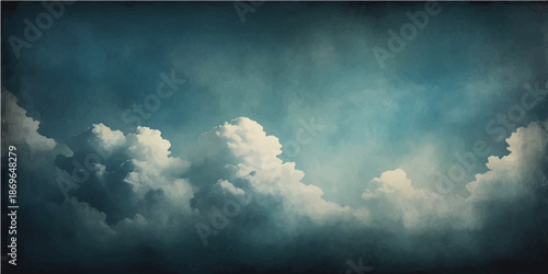 Dramatic dark storm clouds fill the overcast sky with a moody grunge background as blue light breaks through the summer air during a windy weather timelapse