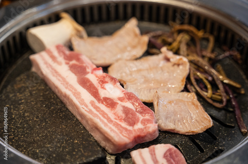 Wallpaper Mural Delicious pork belly grilled on a grill Torontodigital.ca