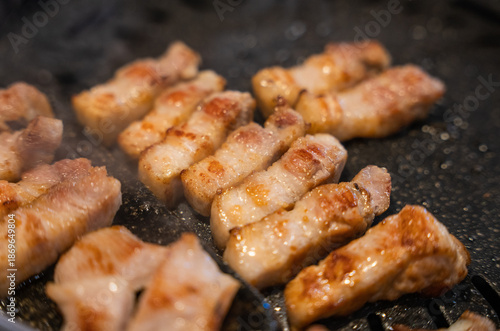 Wallpaper Mural Delicious pork belly grilled on a grill Torontodigital.ca