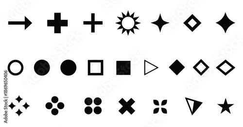 Flèche and arrow bullet list icons for PowerPoint presentations, including bullet point collection with arrow designs, ideal for slide decks, business presentations, and vector illustration