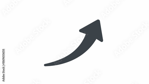 Dynamic rising arrow illustration signifying growth, upward trend, and positive progress, perfect for visualising business success or increasing statistics on digital platforms