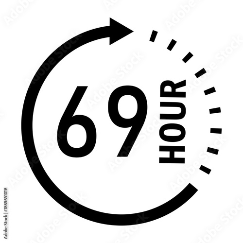 69 hour countdown timer icon