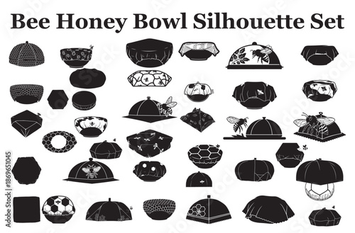 Bee Honey Bowl Silhouette Set