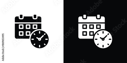 Schedule Icon Sheet Black And White