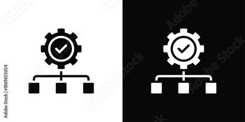 Management Icon Sheet Black And White