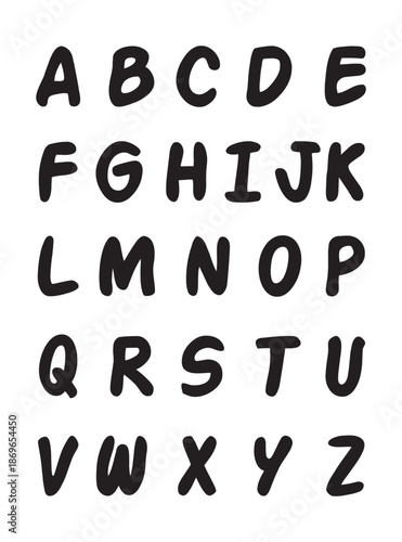 ABCD latter black and white .Vector Illustration .EPS 10