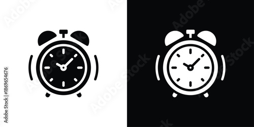 Alarm Clock Icon Sheet Black And White
