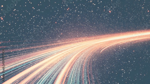 Shimmering dynamic light rail