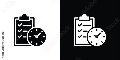 Checklist Icon Sheet Black And White