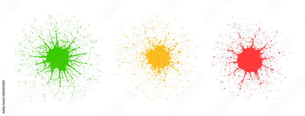 custom made wallpaper toronto digitalSet of colorful paint splatters on white