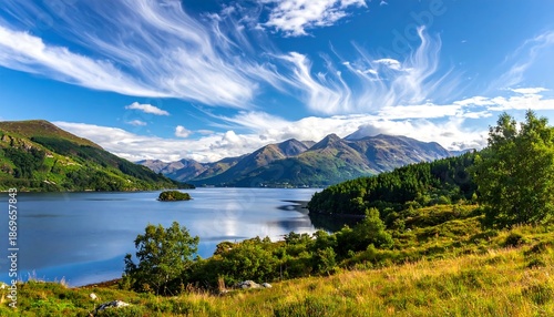 Wallpaper Mural Loch Lomonds Serene Beauty - A Scottish Landscape. Torontodigital.ca