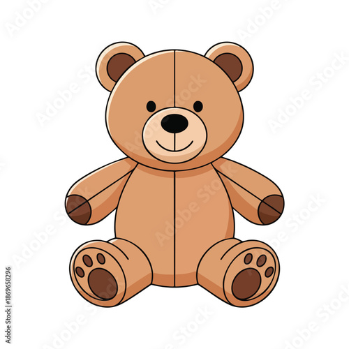 Cute Cartoon Teddy Bear Illustration