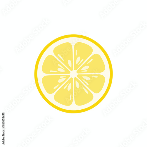 Vibrant Lemon Slice Illustration
