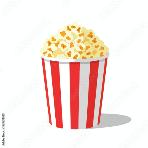 Red and White Striped Popcorn Bucket