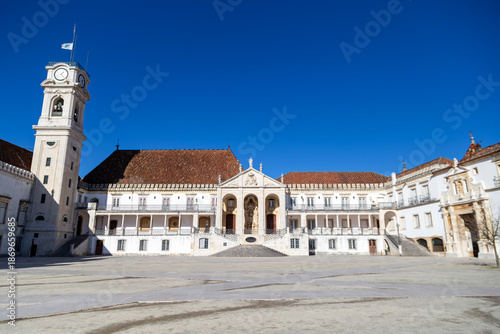 Baroque and Neoclassical Paço das Escolas courtyard of the University of Coimbra from the 18th century, Portugal