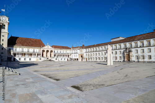 Baroque and Neoclassical Paço das Escolas courtyard of the University of Coimbra from the 18th century, Portugal