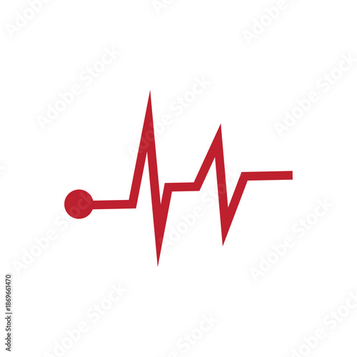 Pulse icon design template isolated illustration