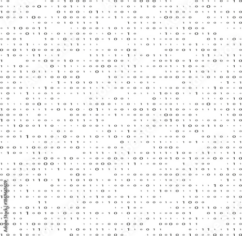 Digital matrix. Binary code flow. Numbers on a screen. Binary code. Matrix.