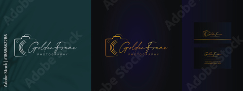 Modern Photography Logo Design with Camera Icon and Elegant Typography