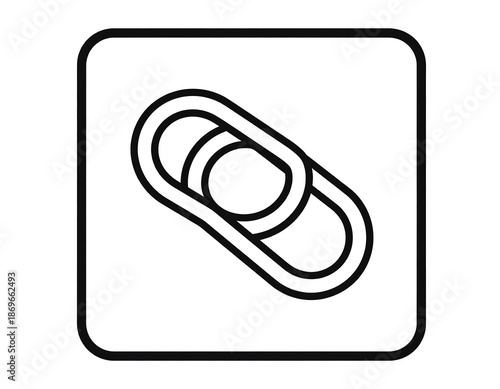 Wallpaper Mural Link Icon in Black and White for Web Design. Torontodigital.ca