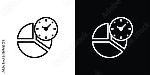 Pie Chart Icon Sheet Black And White